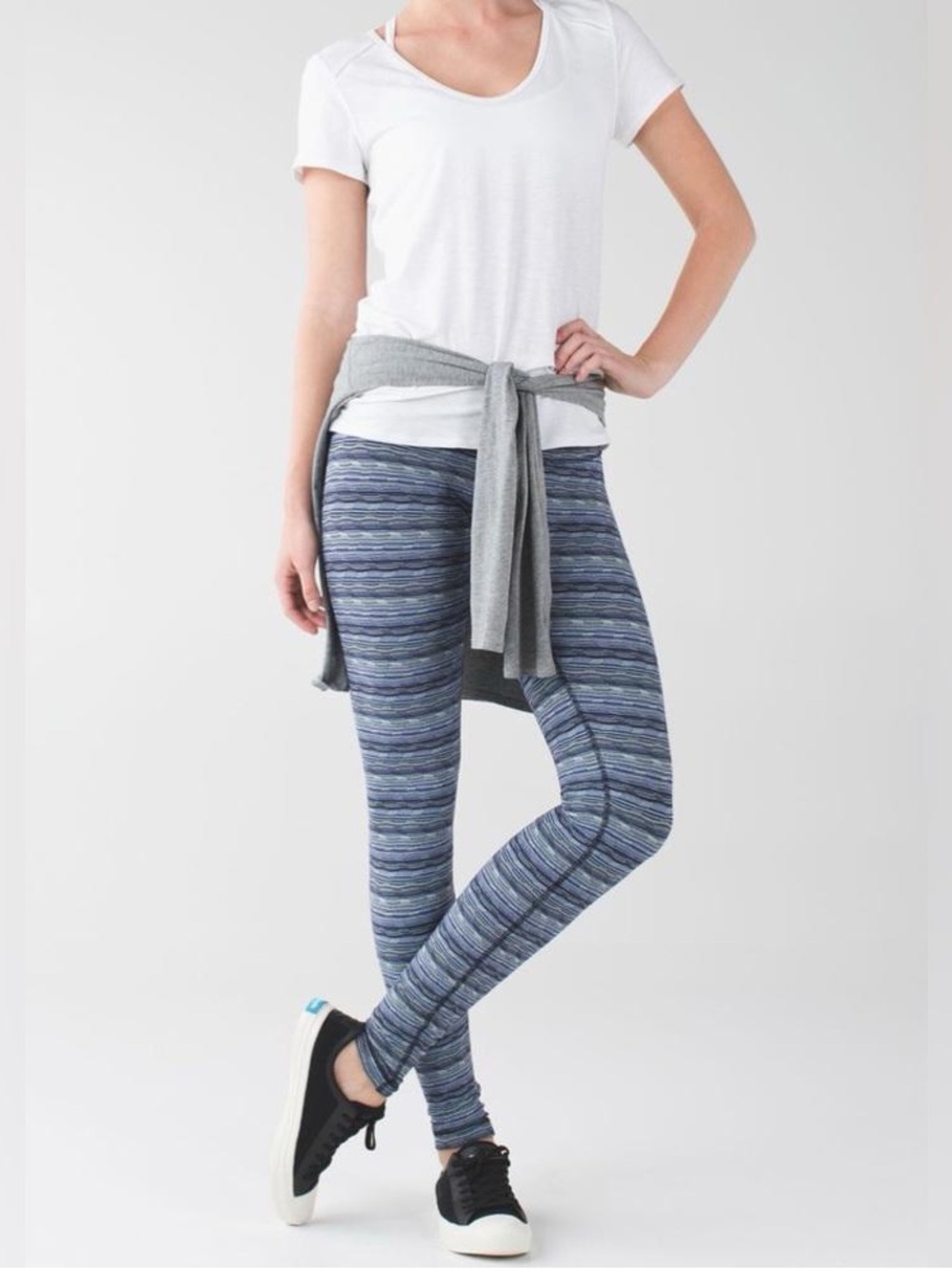 Lululemon Wunder Under Pant III Space Dye Twist Sapphire Blue Multi Sz. 8